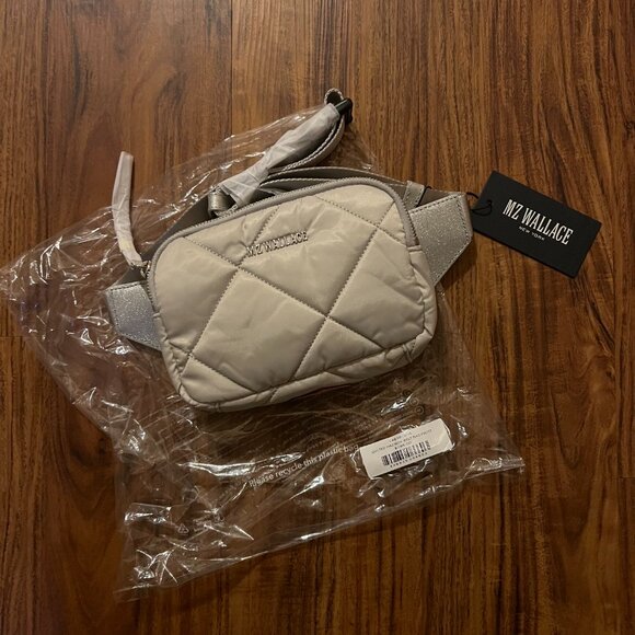 NWT MZ WALLACE Quilted Madison Belt Bag FROST - Picture 2 of 8